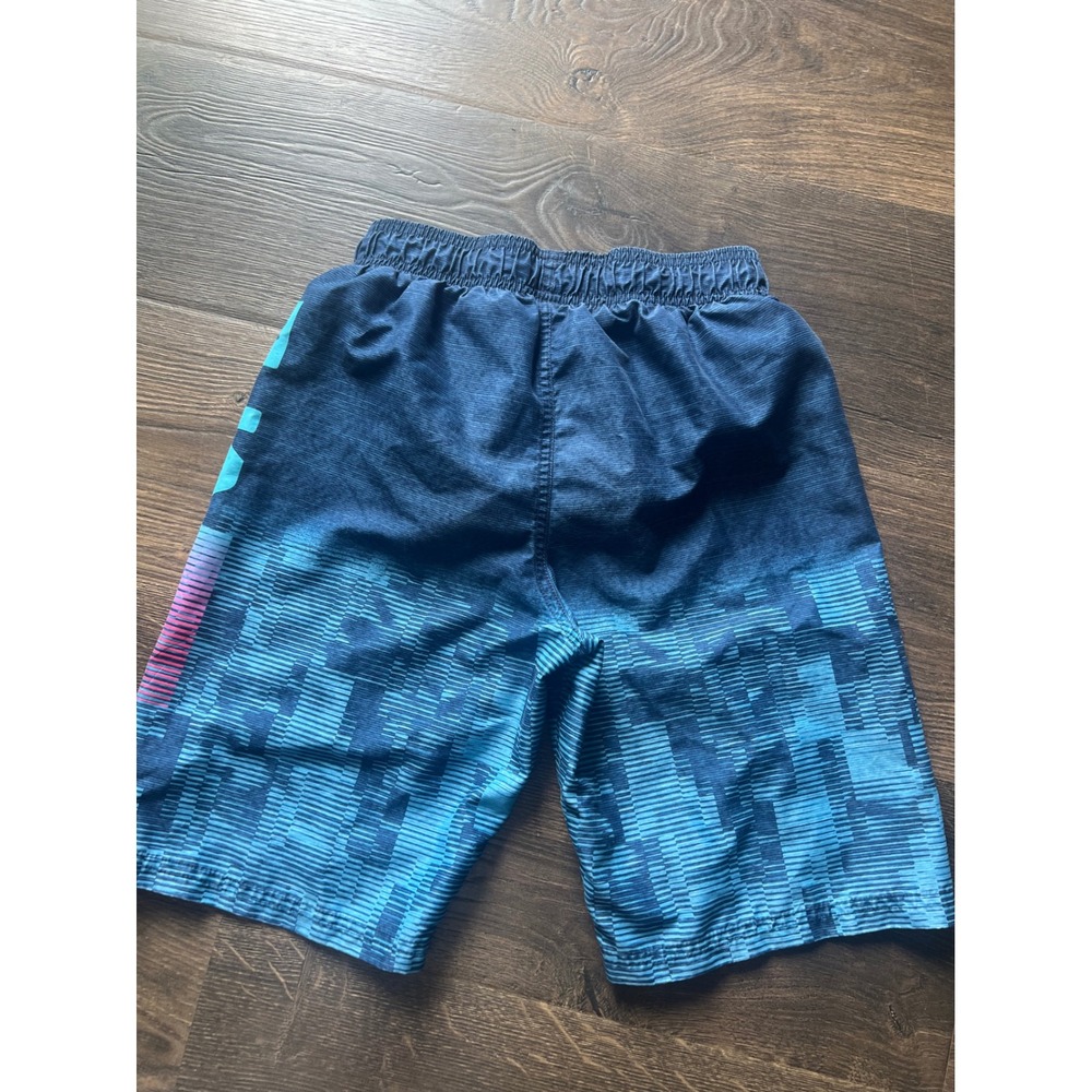 Cat & Jack Boys Blue Dinosaur Print Swim Trunks Size 3T Drawstring Mesh Lined